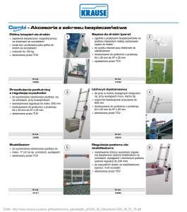 Krause akcesoria do drabin Akcesoria z zakresu bezpieczeństwa do drabin aluminiowych