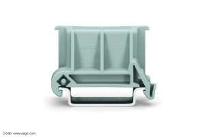 Adapter kontowy 222-510 umożliwia zamocowanie adaptera montażowego 222-500 poziomo na szynie TS 35 Adapter kontowy 222-510 Wago umożliwia zamocowanie adaptera montażowego 222-500 poziomo na szynie TH 35