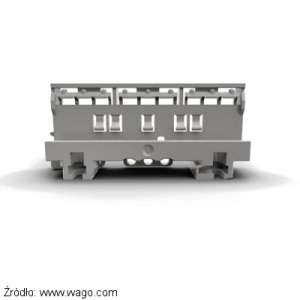 Wago adapter do montażu szybkozłączek serii 221 EX do 6 mm2 na płycie lub szynie TH35 Wago adapter do montażu szybkozłączek serii 221 EX do 6 mm2 na płycie lub szynie TS35